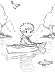 Kayaking coloring page 2