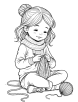 Knitting coloring page 2