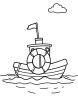 Life boat coloring page