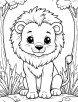 Lion’s natural habitat coloring page