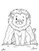 Lion cave home coloring page