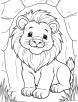 Lion den coloring page