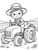 Little farmer coloring page