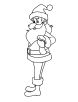 Long Santa coloring page