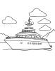 Luxury yacht coloring page