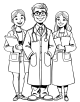 Doctor and Nurse Coloring Page