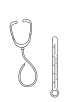 Medical tools coloring page