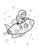 Mission moon coloring page