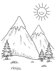 Mountain Coloring Page