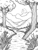 Nature walk coloring page