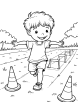 Obstacle courses coloring page