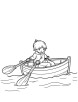 Ocean rowing boat coloring page