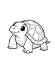 Old tortoise coloring page