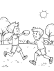 Park activity coloring page 2