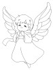 Peaceful angel coloring page