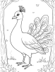 Peacock art coloring page