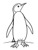 Penguin standing tall coloring page