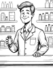 Pharmacist coloring page