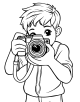 Photographer Coloring Page