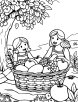 Picnic family basket coloring page