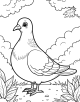 Pigeon Coloring Page