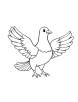 Pigeon with spread wings coloring page