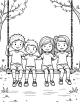 Outdoor Activities Coloring Page