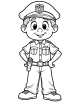 Police Officer Coloring Page