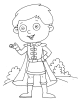 Prince on an adventure coloring page