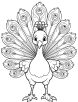 Proud peacock coloring page