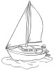 Racing sailboat coloring page (2)