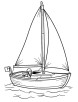 Racing sailboat coloring page (3)