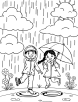 Rain coloring page