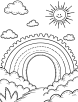 Rainbow coloring page