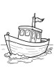 River boat coloring page