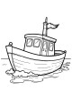 Boat Coloring Page