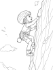 Rock climbing coloring page 3