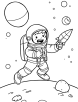 Rocket launch coloring page