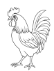 Rooster coloring page