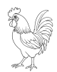 cock rooster coloring page