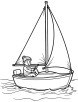 Sailboat race coloring page