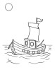 Sailor boat coloring page (2)