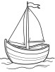 Sailor boat coloring page