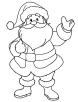 Santa big laugh coloring page