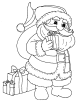 Santa calling coloring page