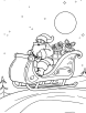 Santa carrying a sack of toys coloring page