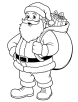 Santa carrying a sack coloring page