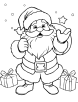 Santa getting ready coloring page