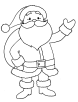 Santa waving coloring page