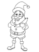 Santa with banana coloring page